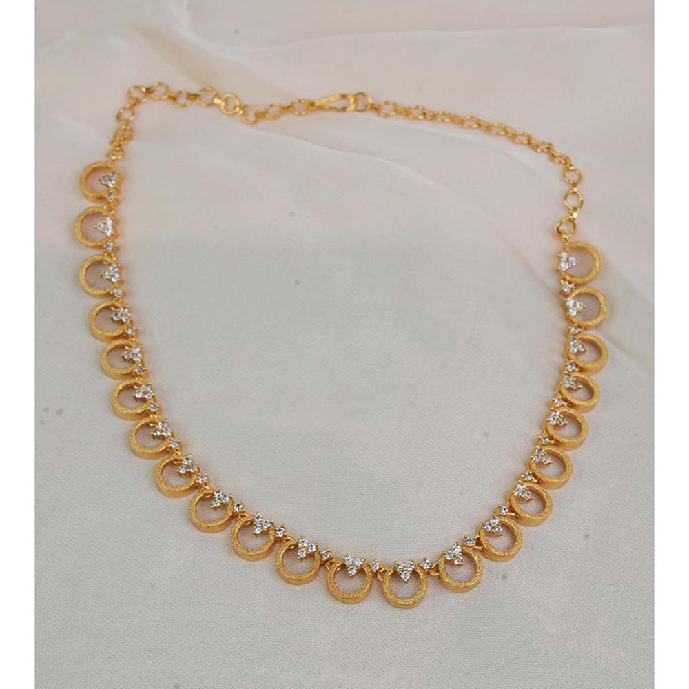 Label Ruby Almond And Flower Gold Plated Necklace