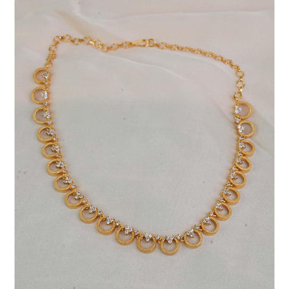 Label Ruby Almond And Flower Gold Plated Necklace