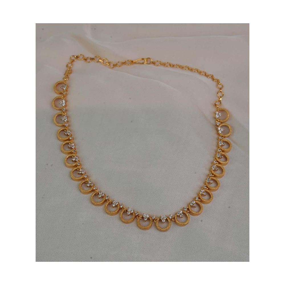 Label Ruby Almond And Flower Gold Plated Necklace