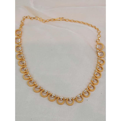 Label Ruby Almond And Flower Gold Plated Necklace