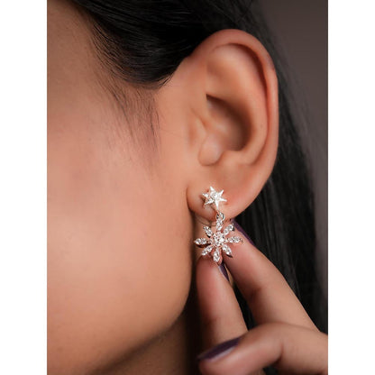 Label Ruby White Snowflake Bloom Diamond Jewellery Set