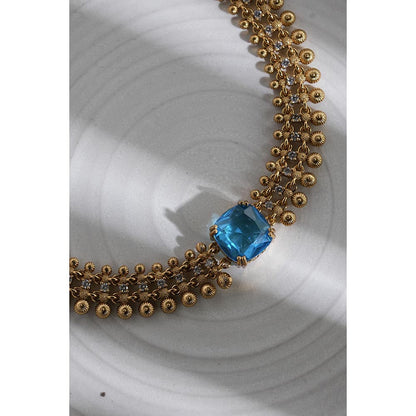 Label Ruby Luxury Emerald and Gold Blue Jewellery Set