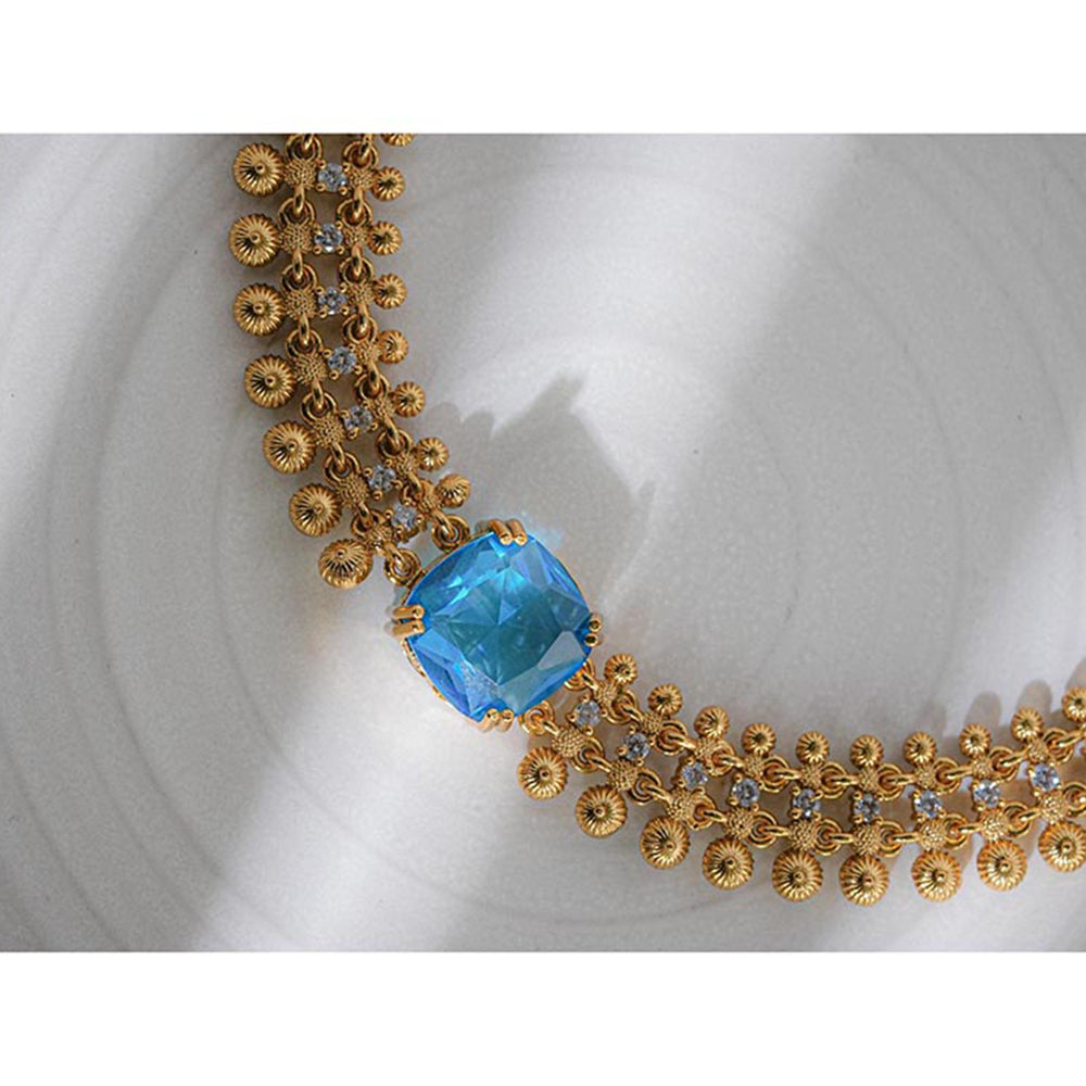 Label Ruby Luxury Emerald and Gold Blue Jewellery Set