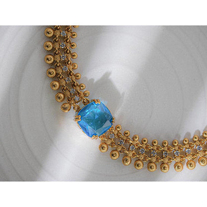 Label Ruby Luxury Emerald and Gold Blue Jewellery Set