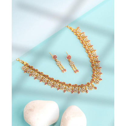Label Ruby Pink Regal Emerald and Gold Heritage Jewellery Set