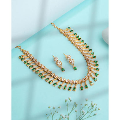 Label Ruby Green Floral Tennis Jewellery Set