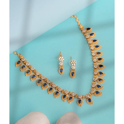 Label Ruby Blue Heritage Emerald and Gold Pave Jewellery Set
