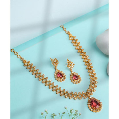 Label Ruby Artisan Floral Mandala Pink Jewellery Set