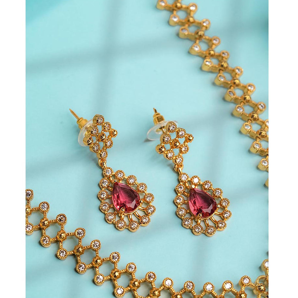 Label Ruby Artisan Floral Mandala Pink Jewellery Set