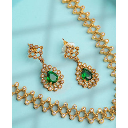 Label Ruby Artisan Floral Mandala Green Jewellery Set