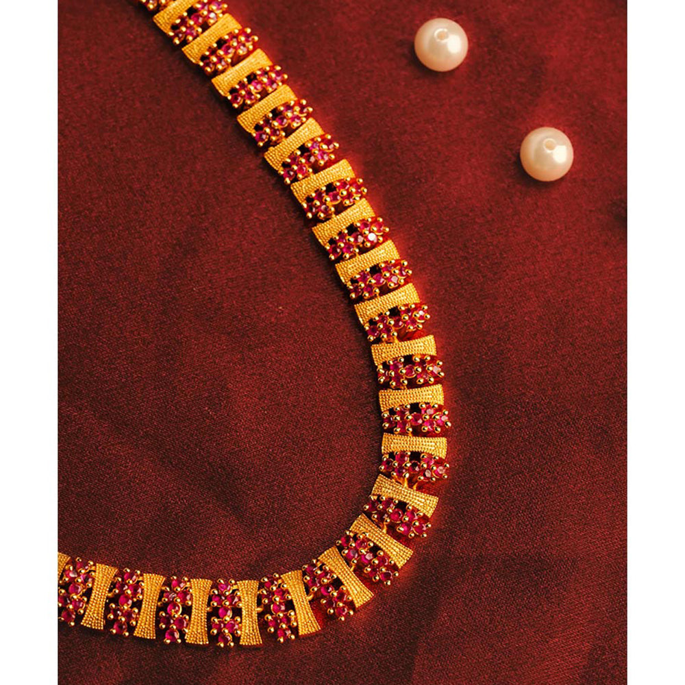 Label Ruby Pink Gold Elegance Diamond Necklace