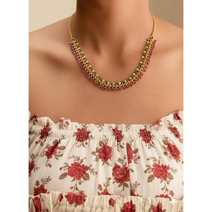 Label Ruby Pink Sparkle Stone Necklace