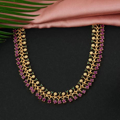 Label Ruby Pink Sparkle Stone Necklace