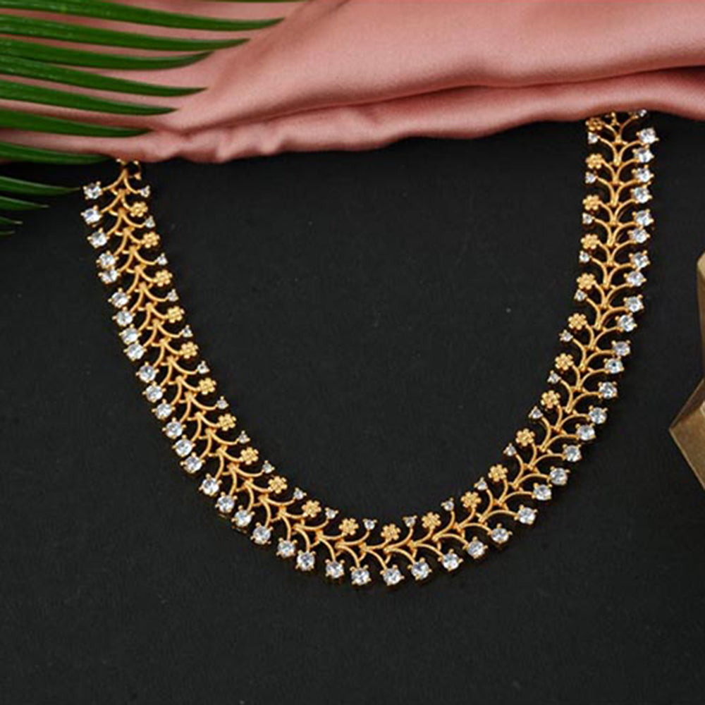 Label Ruby White Sparkle Stone Necklace