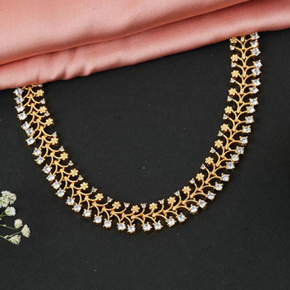 Label Ruby White Sparkle Stone Necklace