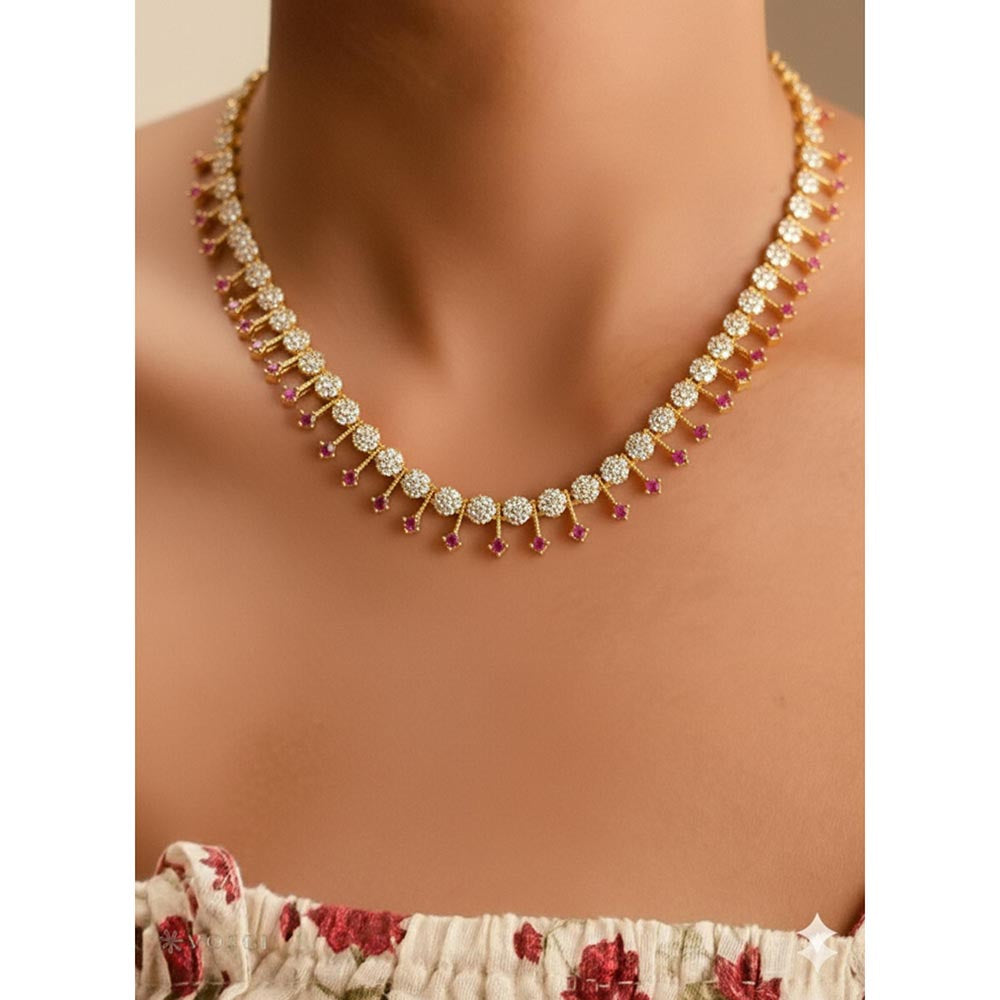 Label Ruby Pink Wild Necklace with Stones