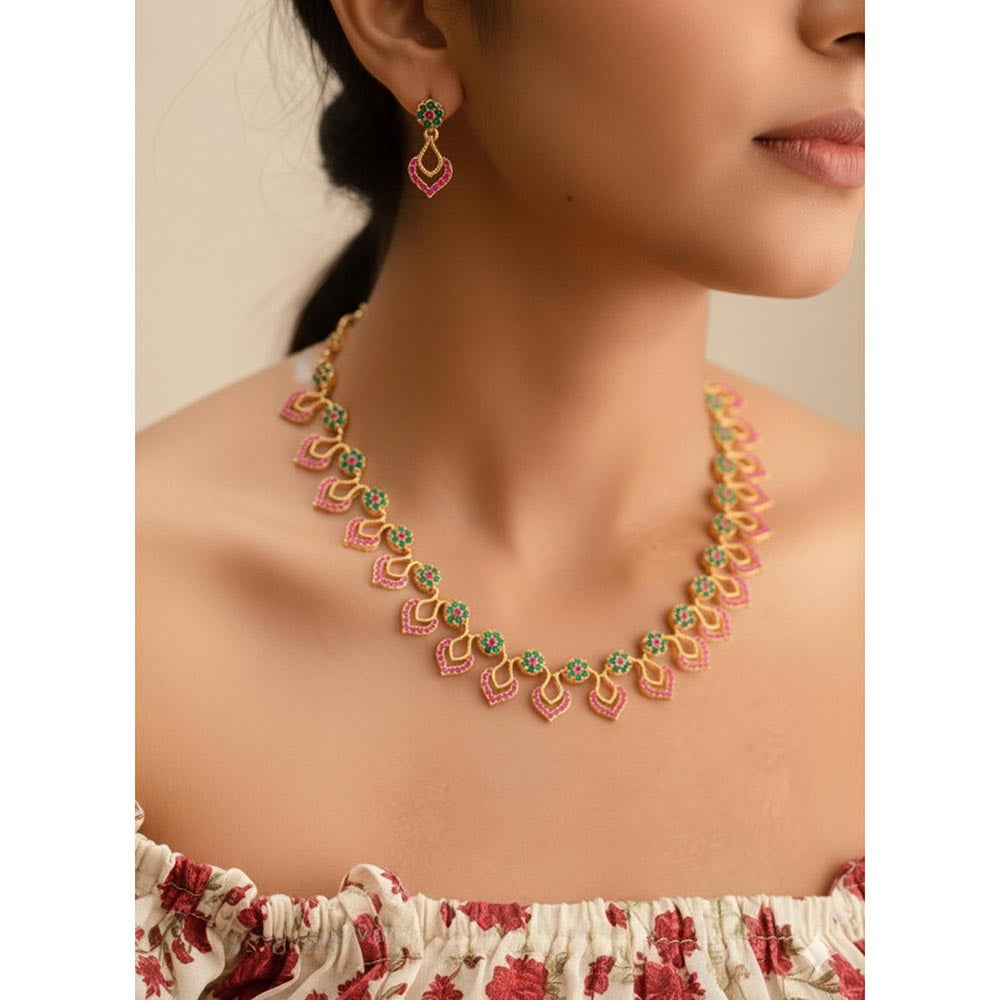 Label Ruby Pink Petal Grace Jewellery Set