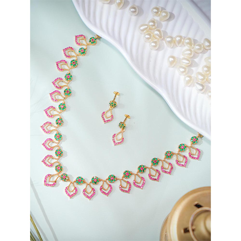 Label Ruby Pink Petal Grace Jewellery Set