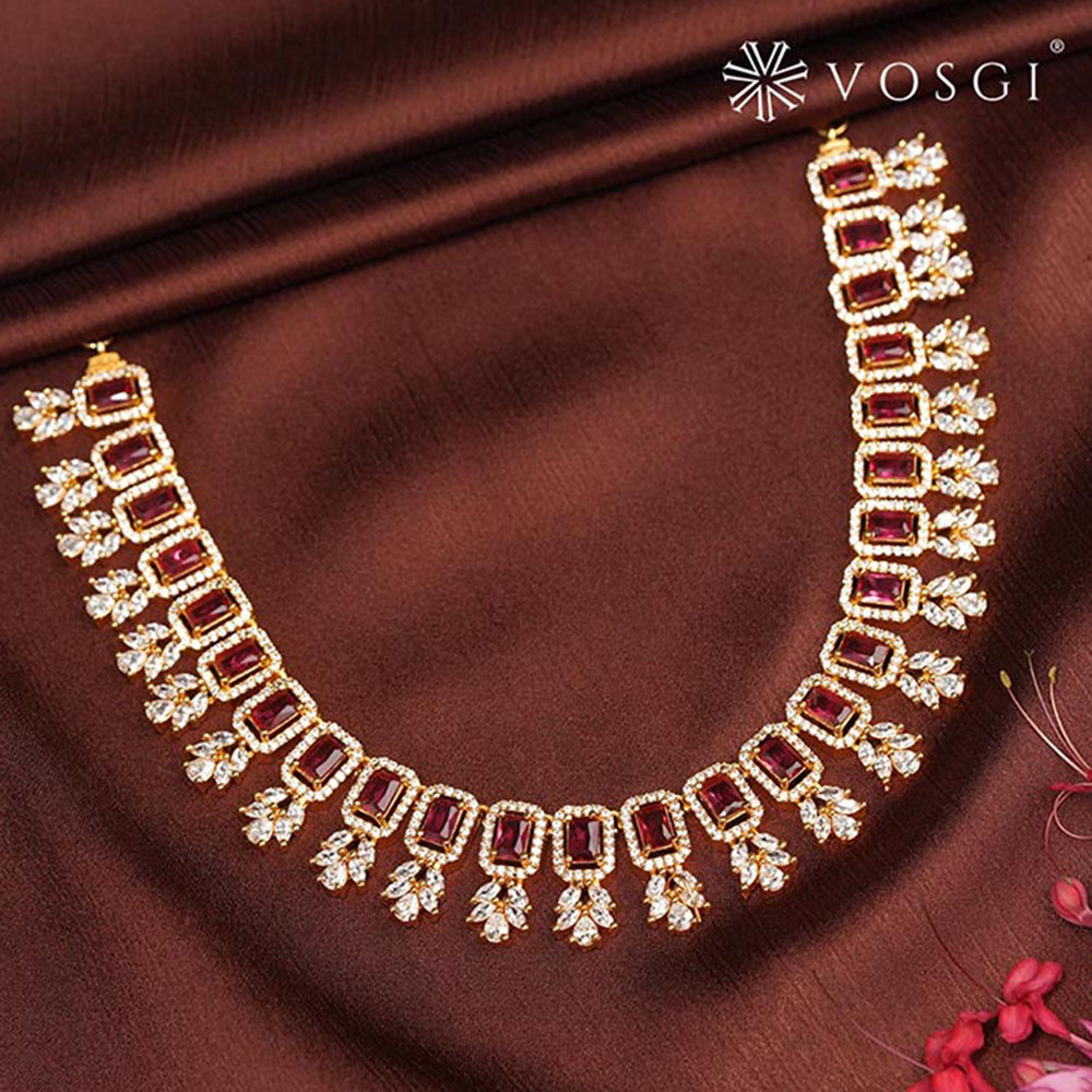 Label Ruby Royal Sapphire-Inspired Statement Necklace with Crystal Accents