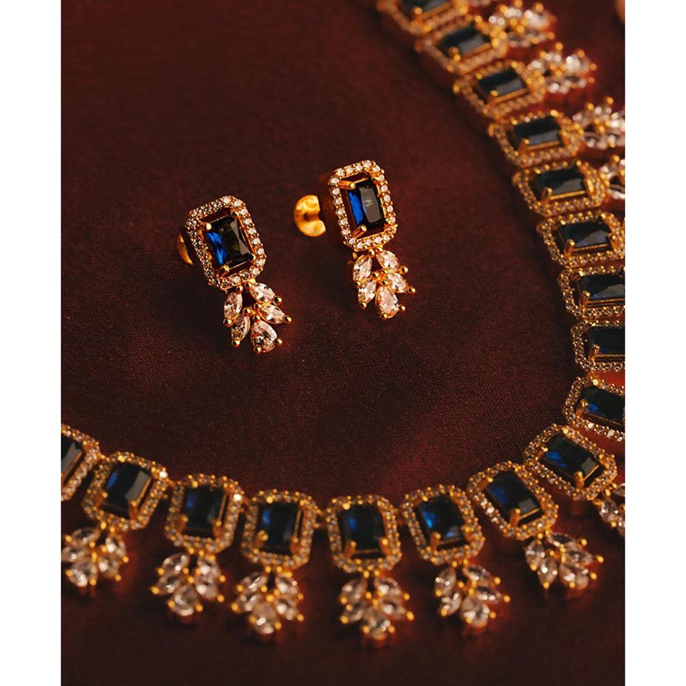 Label Ruby Blue Royal Sapphire-Inspired Statement Jewellery Set