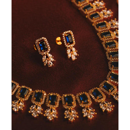Label Ruby Blue Royal Sapphire-Inspired Statement Jewellery Set