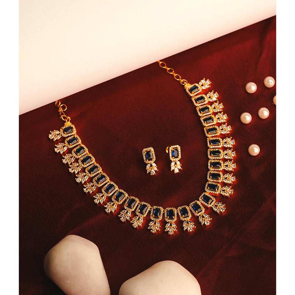 Label Ruby Blue Royal Sapphire-Inspired Statement Jewellery Set