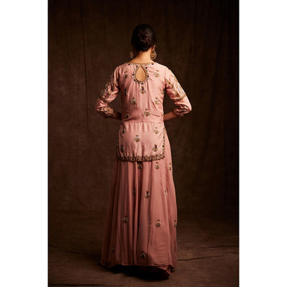 Label Gayatri Bishnoi Pink Soiree Timeless Lehenga with Kurta and Dupatta (Set of 3)