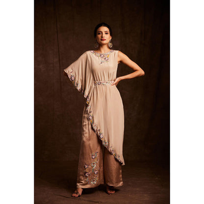 Label Gayatri Bishnoi Beige Biased Co-Ord (Set of 3)