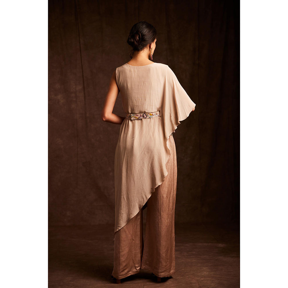 Label Gayatri Bishnoi Beige Biased Co-Ord (Set of 3)