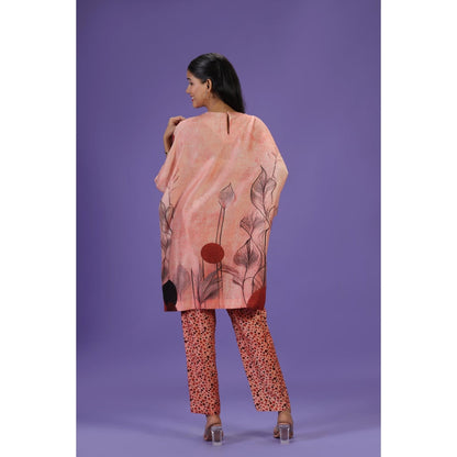Label Radini Amber Drift Short Kaftan with Pant - Multi-Color