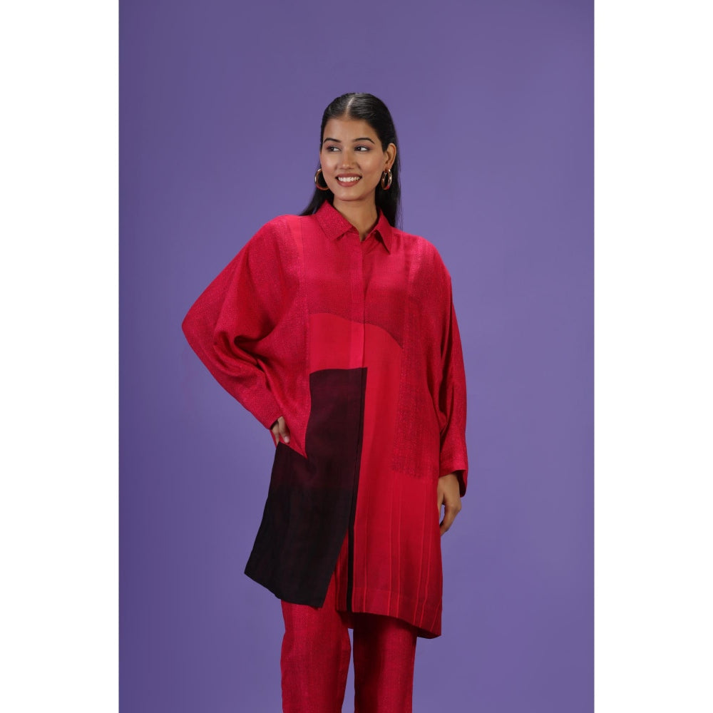 Label Radini Red Reverie Short Kurta with Pant