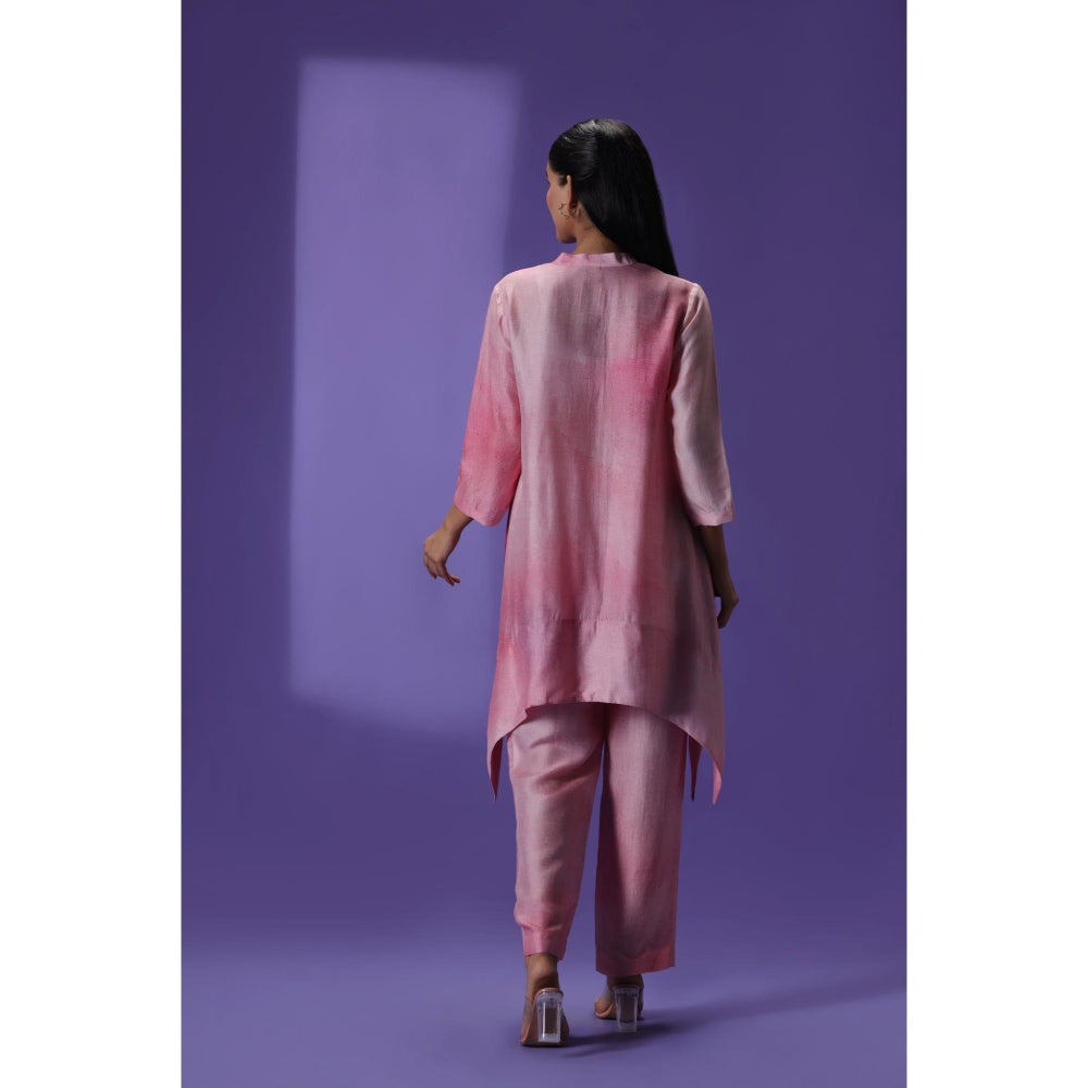 Label Radini Ethereal Hues Short Kurta with Pant - Multi-Color