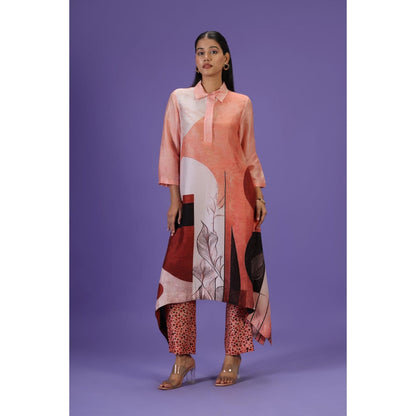 Label Radini Sunset Serenade Long Kurta with Pant - Peach
