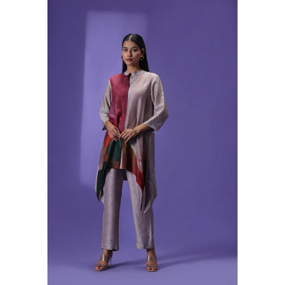 Label Radini Aurora Haze Short Kurta with Pant - Grey