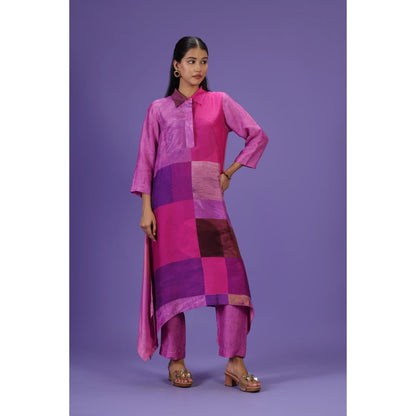 Label Radini Royal Radiance Long Kurta with Pant - Purple