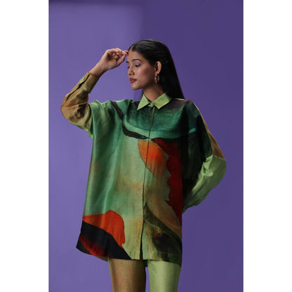 Label Radini Evergreen Elegance Shirt Style Co-Ord Set