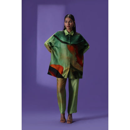 Label Radini Evergreen Elegance Shirt Style Co-Ord Set