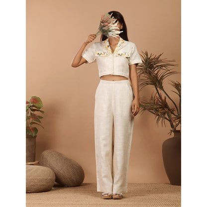 LABEL NIYAMI Off White Co-Ord Set