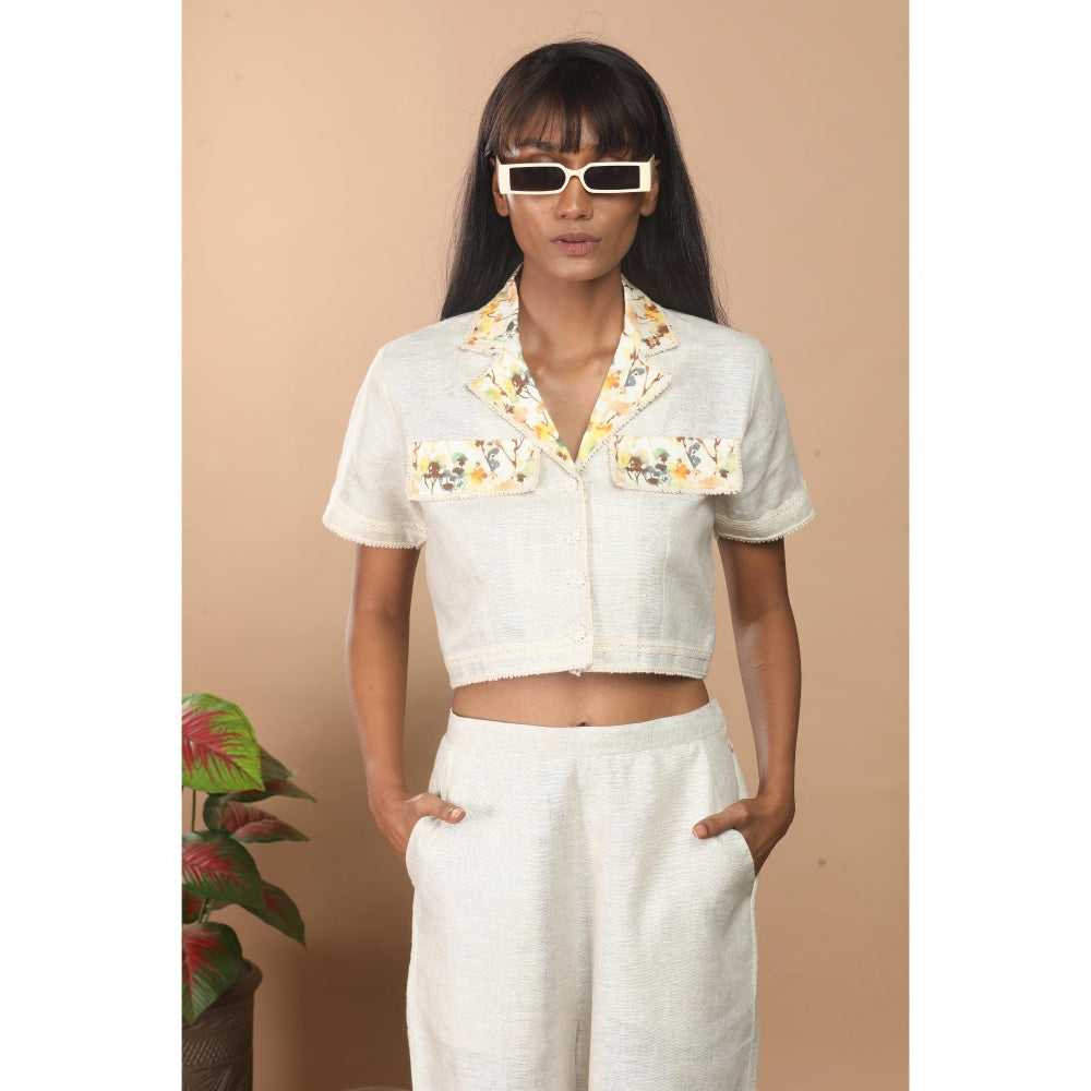 LABEL NIYAMI Off White Co-Ord Set