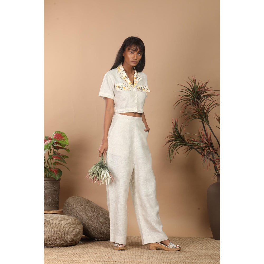 LABEL NIYAMI Off White Co-Ord Set