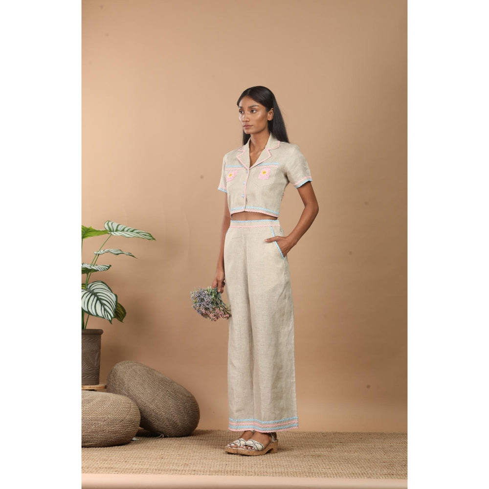 LABEL NIYAMI Grey Daisy Co-Ord Set