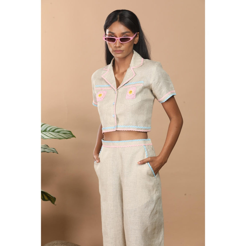 LABEL NIYAMI Grey Daisy Co-Ord Set