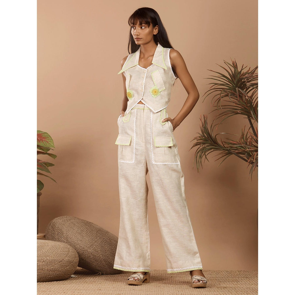 LABEL NIYAMI Beige Coord Set