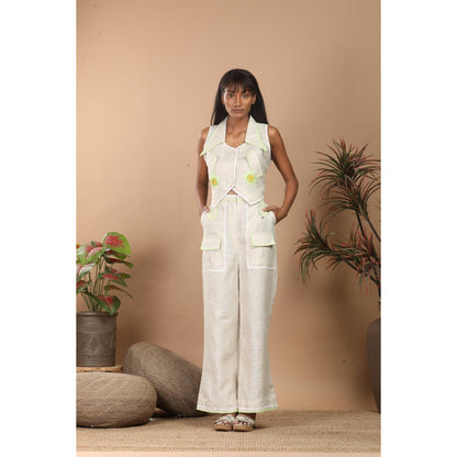 LABEL NIYAMI Beige Coord Set