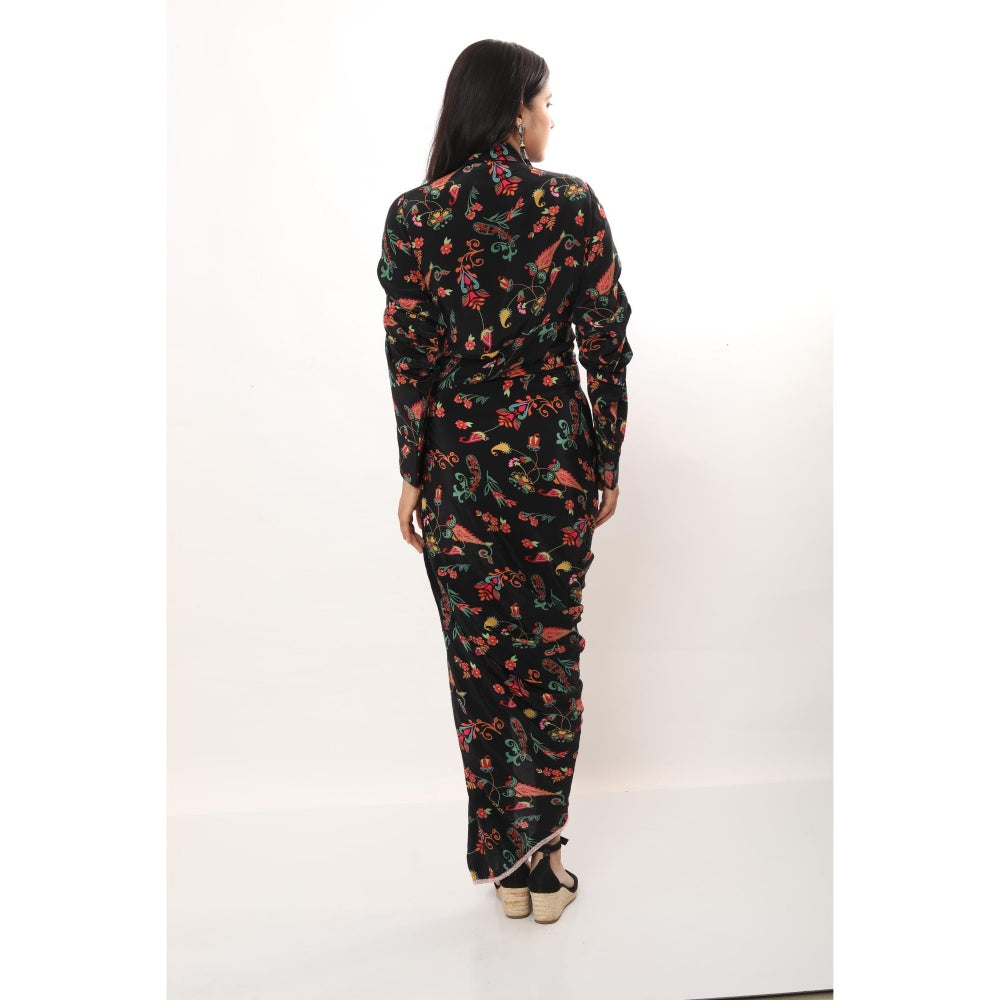 LABEL NIYAMI Black Layla Midi Dress