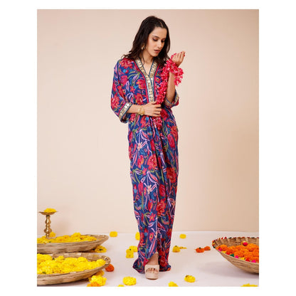 LABEL NIYAMI Rose Cowl Midi Dress