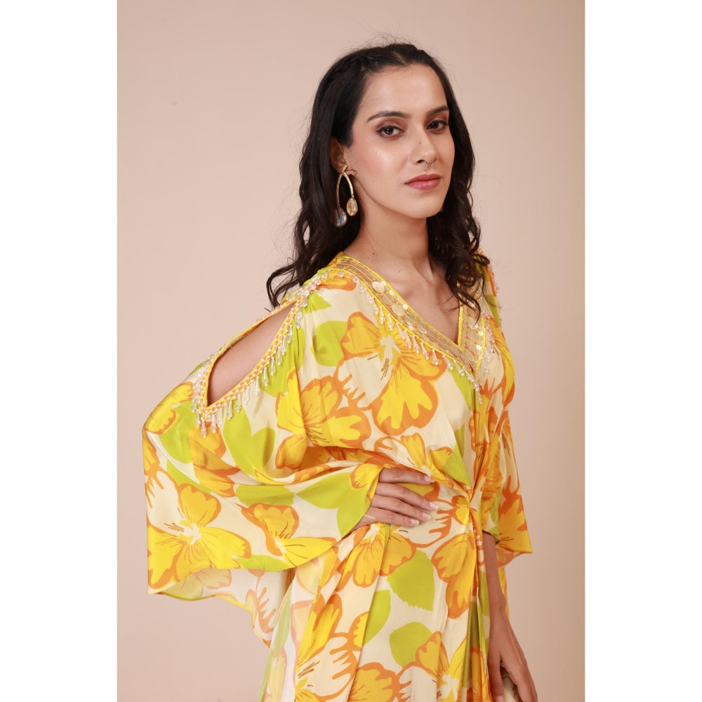 LABEL NIYAMI Sunflower Kaftan Maxi Dress
