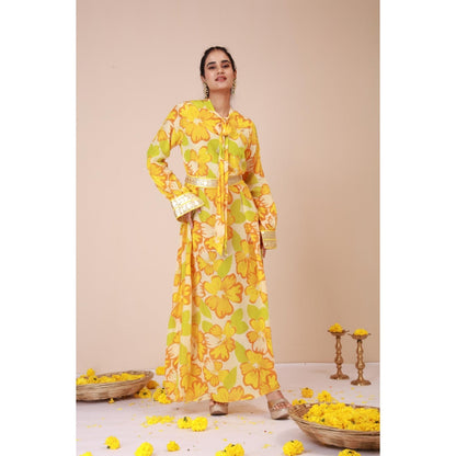 LABEL NIYAMI Sunflower Tie-Up Maxi Dress