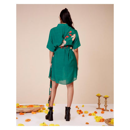 LABEL NIYAMI Hibiscus Shoulder Harness Mini Dress