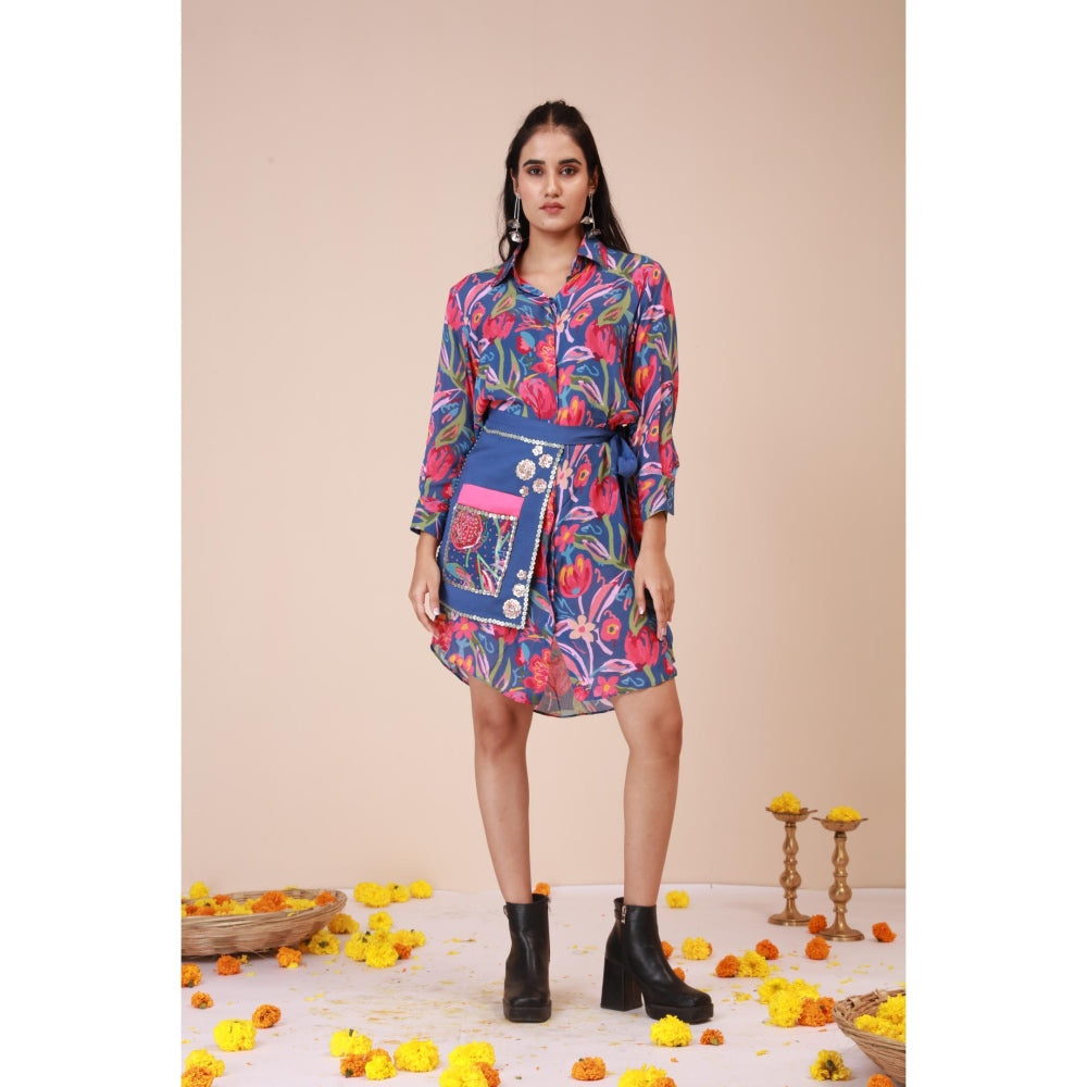 LABEL NIYAMI Rose Waist Harness Mini Dress